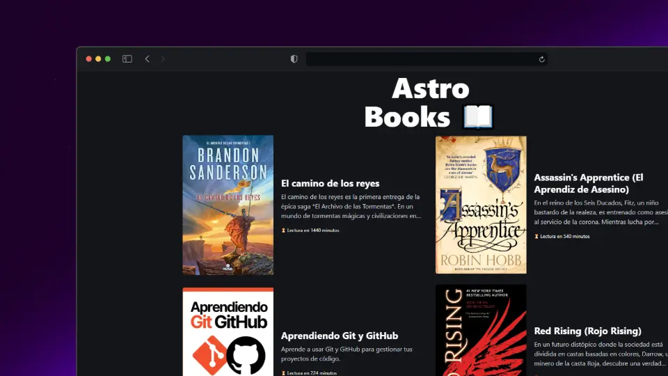 imagen del proyecto Astro Books