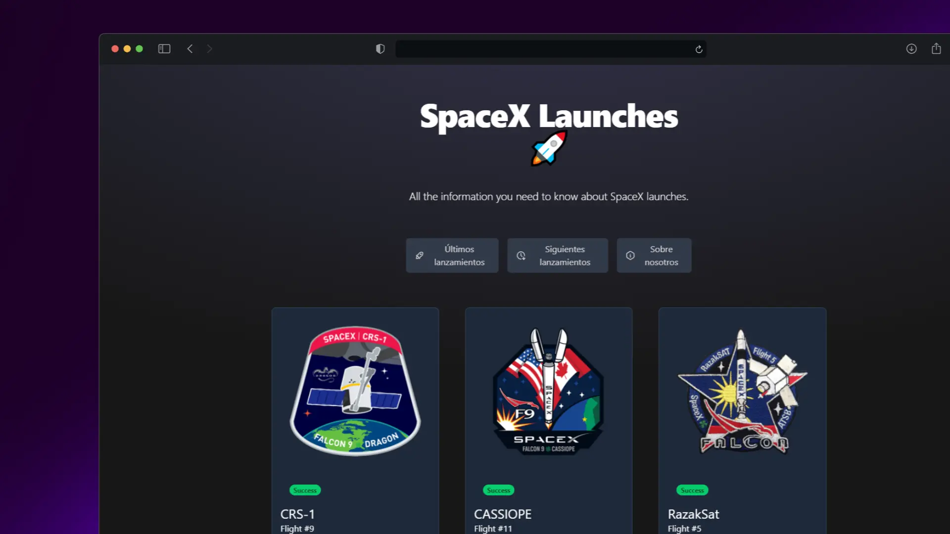 imagen del proyecto Astro Launches